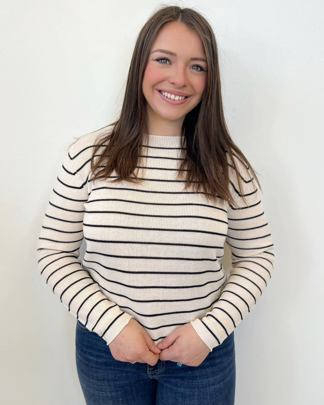 Maguire Striped Long Sleeve KnitKNIT SWEATER