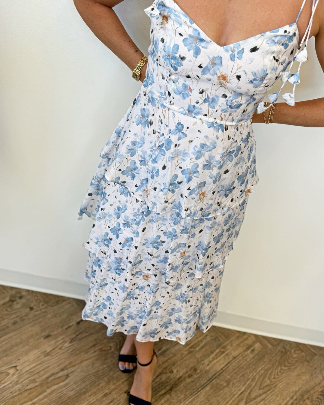 Maizie Tiered Midi Dressmidi dress