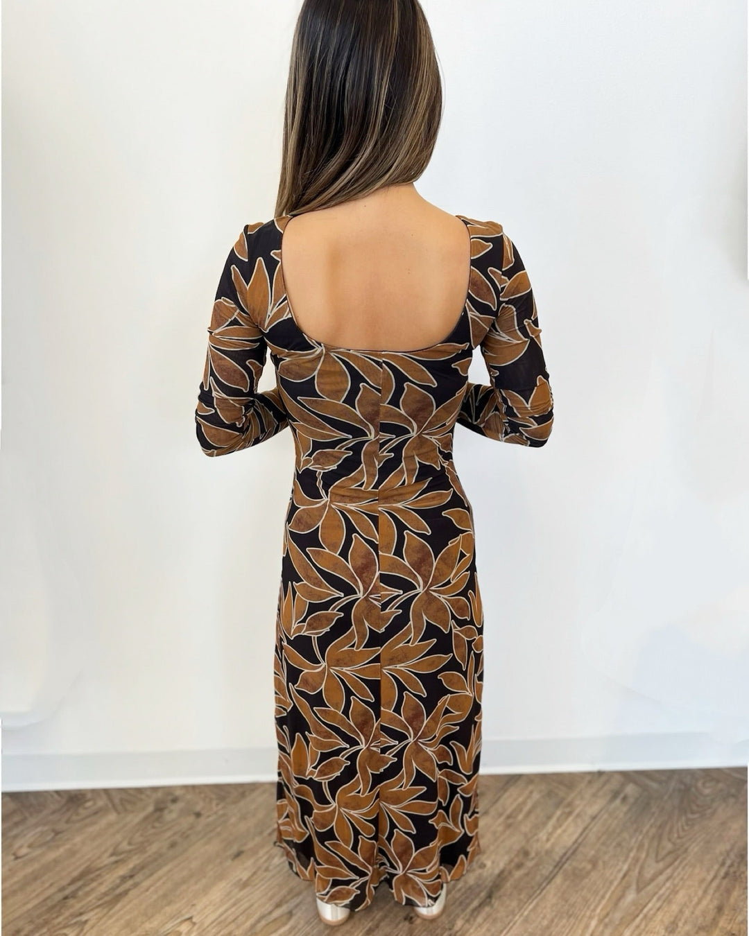 Maple Mesh Floral Maxi DressDress