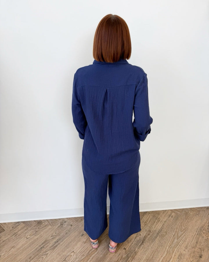 Marcello Pull on Wide Leg Gauze Pantpull on pant