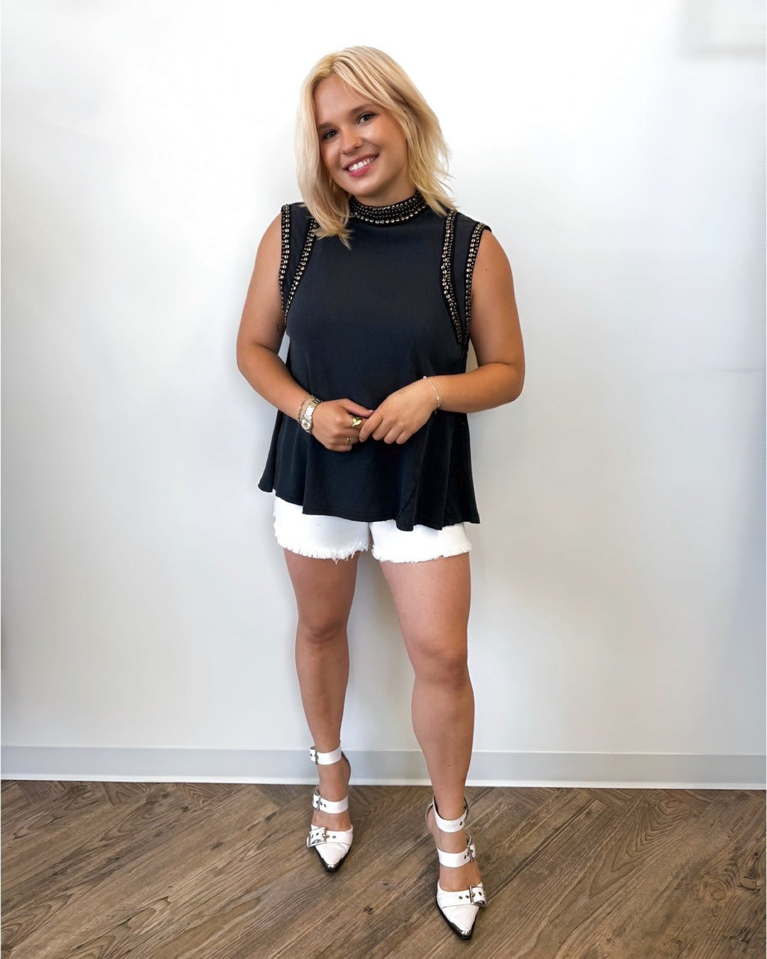 Marcie Embellished TankTank Top
