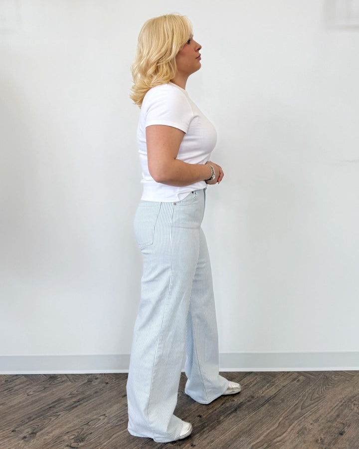 Marco Striped Wide Leg PantJeans