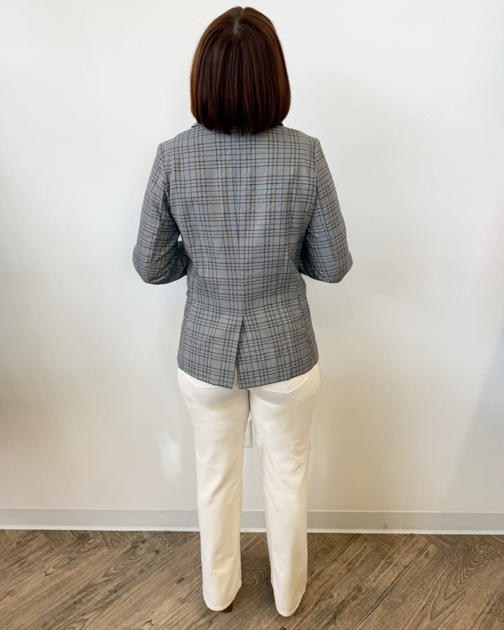 Margo Plaid Blazer with Removable Denim InsertBlazer