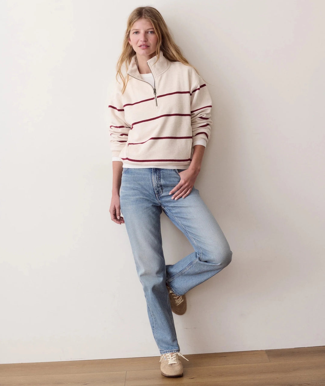 Marine Layer Cloud 9 Fleece Half Ziplong sleeve pullover