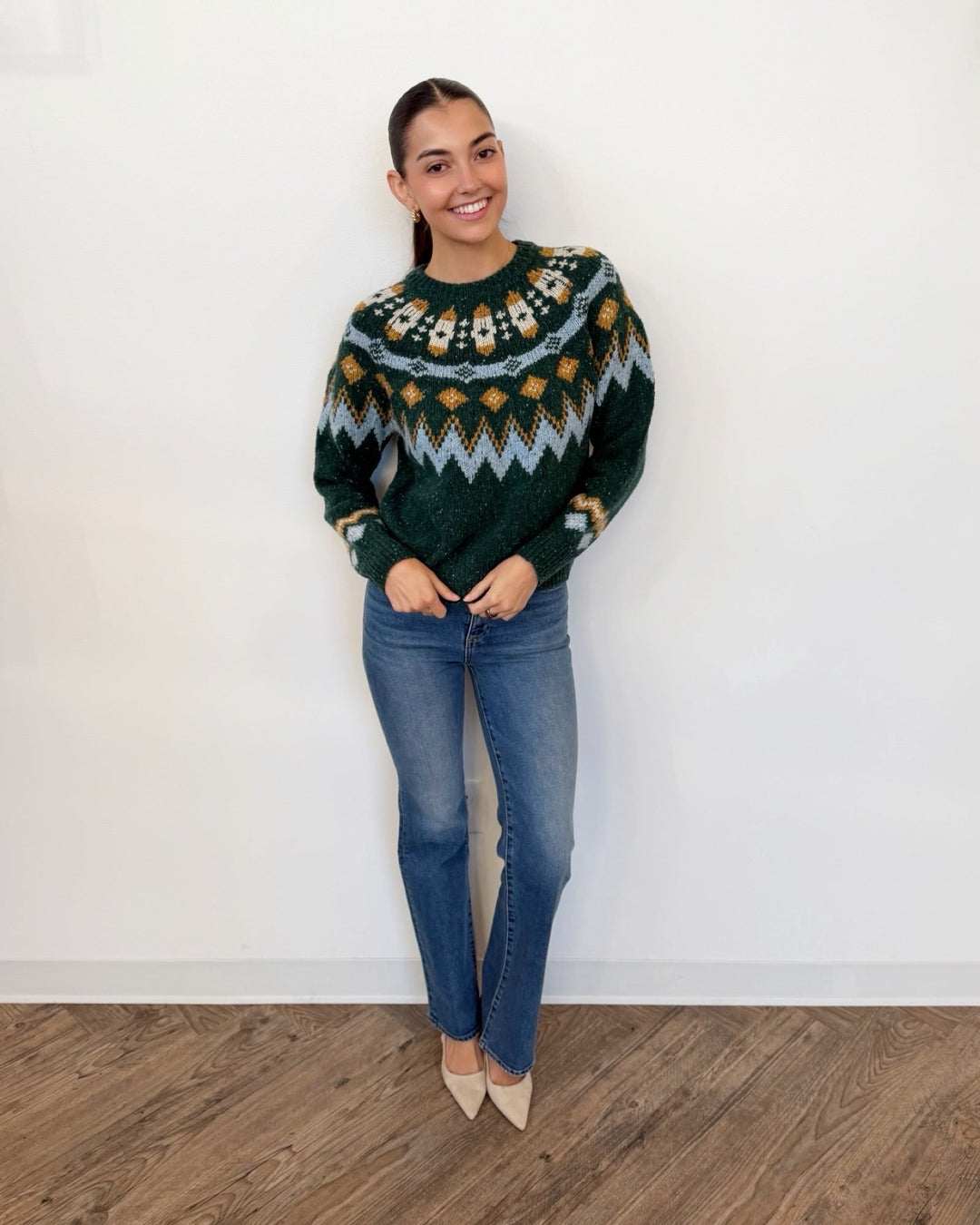 Marine Layer Donegal Fair Isle Sweaterlong sleeve knit
