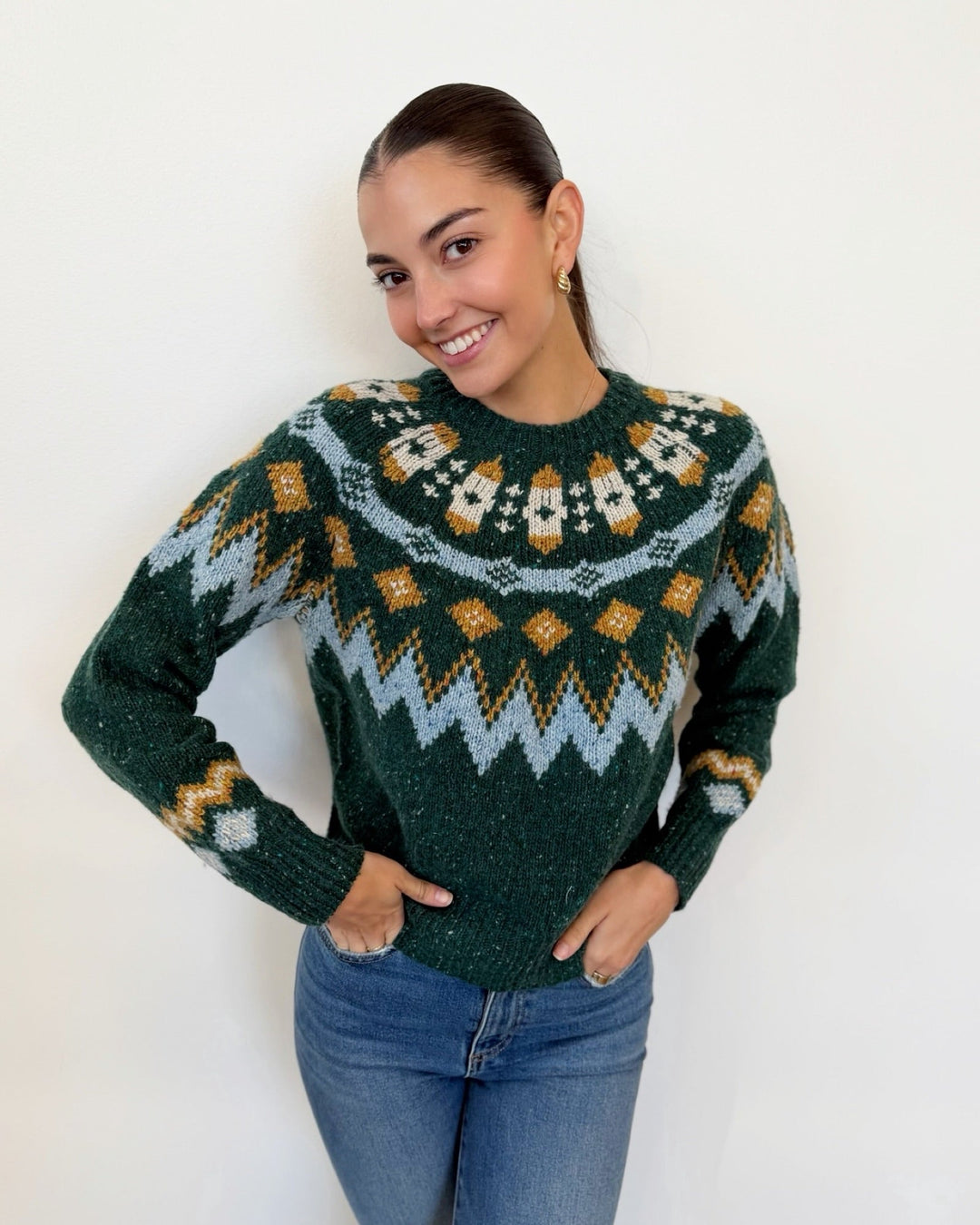 Marine Layer Donegal Fair Isle Sweaterlong sleeve knit