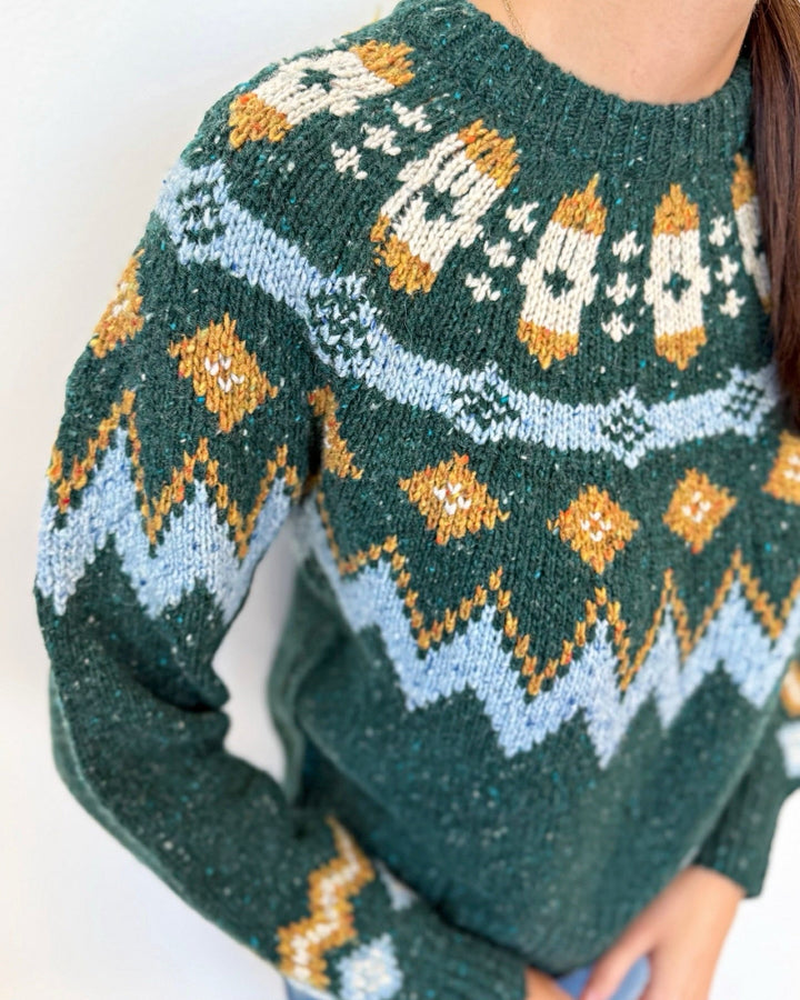 Marine Layer Donegal Fair Isle Sweaterlong sleeve knit