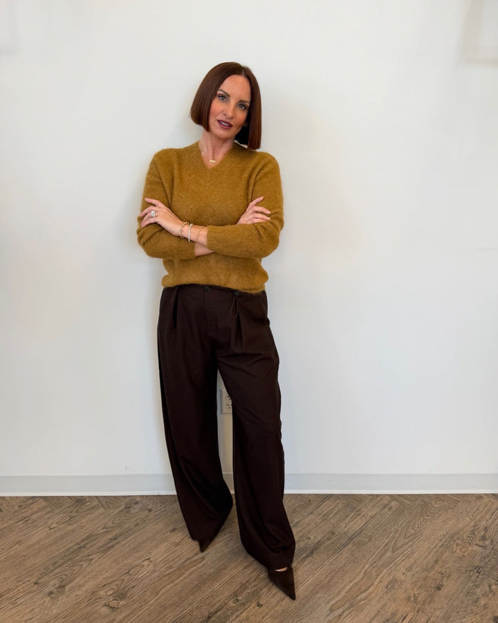 Marine Layer Suri Alpaca V-Neck Sweaterlong sleeve knit