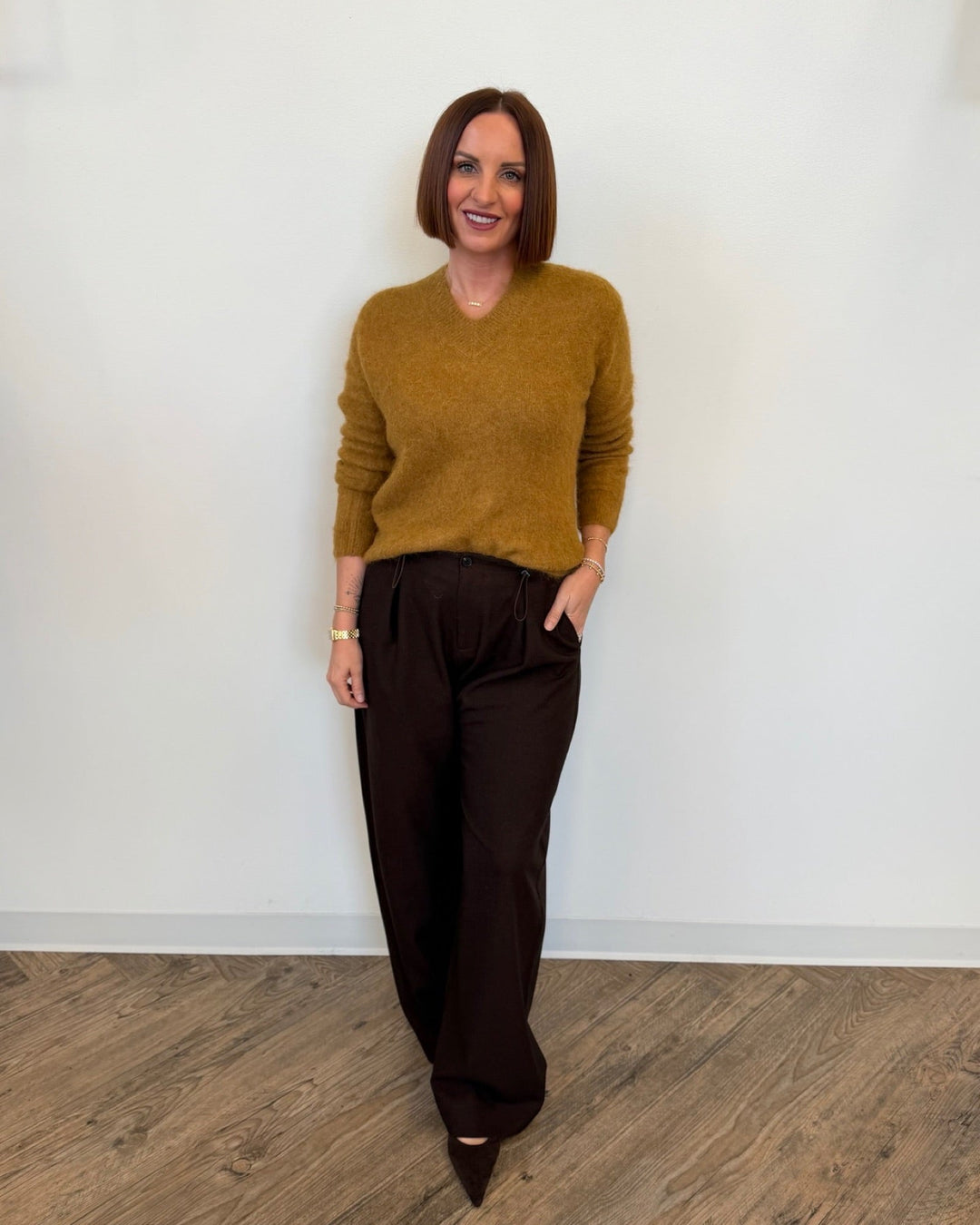 Marine Layer Suri Alpaca V-Neck Sweaterlong sleeve knit