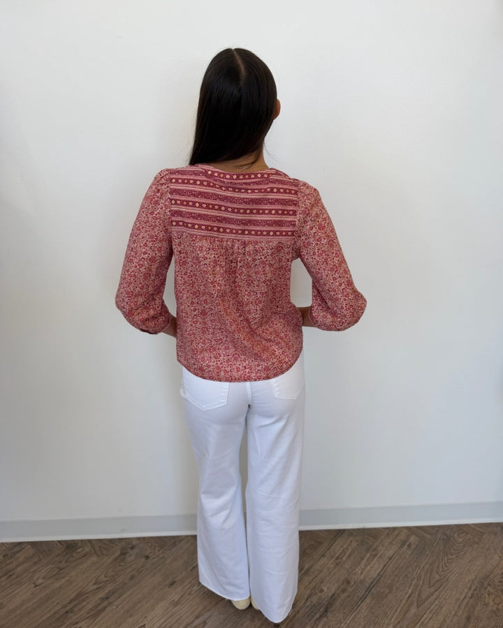 Marine Layer Vivian Button Through Blouselong sleeve blouse