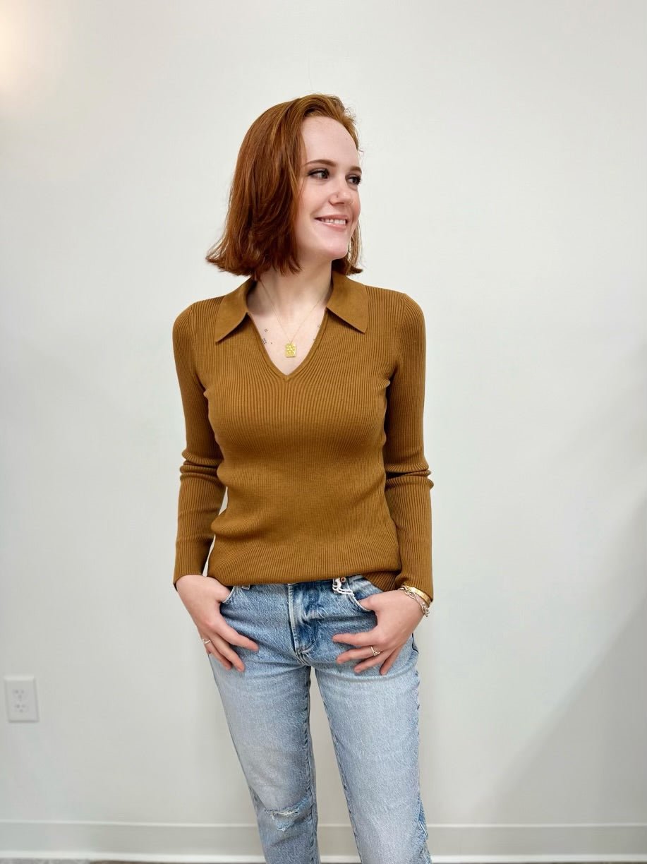 Marlena Collared V Neck SweaterSweater