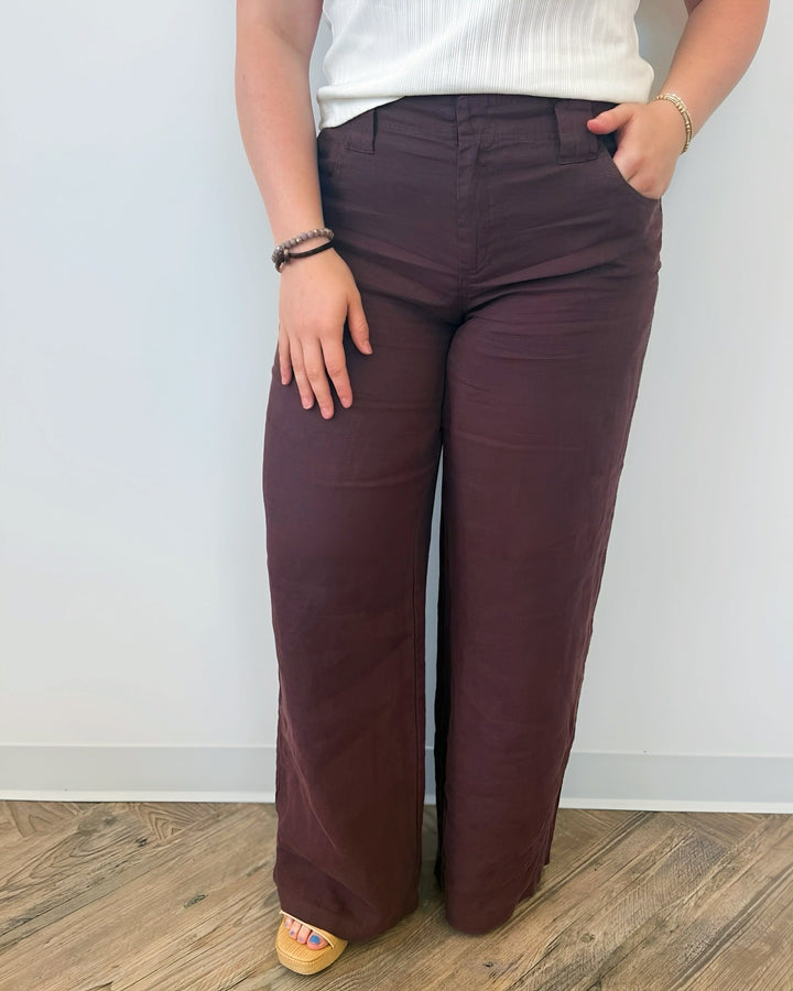 Maslow Pull on Linen PantPant