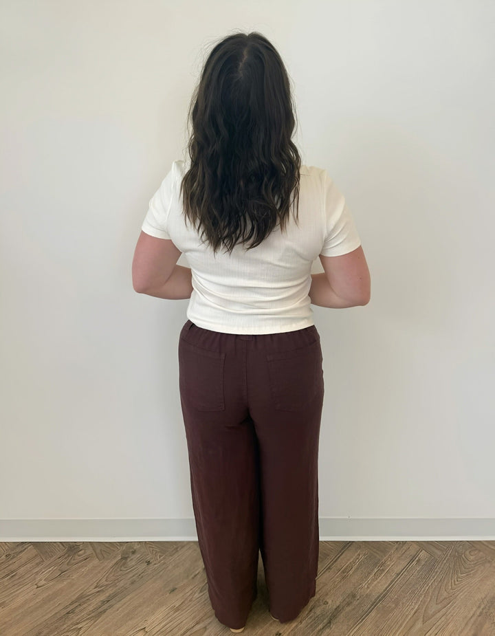Maslow Pull on Linen PantPant