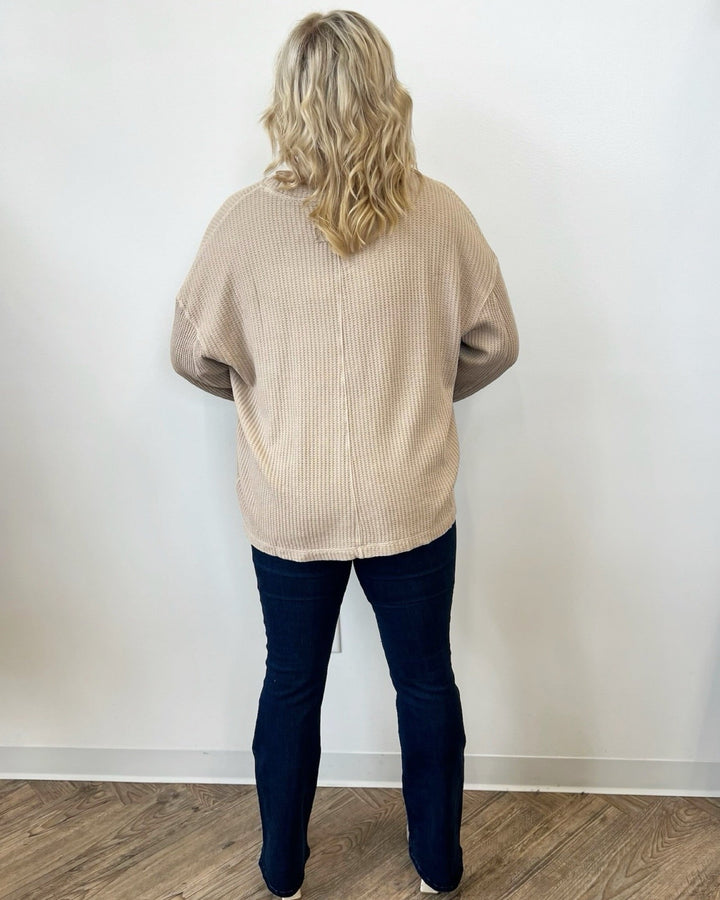 Melbourne Long Sleeve Waffle Knit TopTop