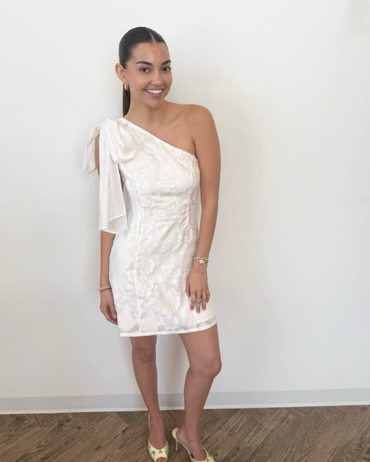Mercy One Shoulder Bow Dressmini dress