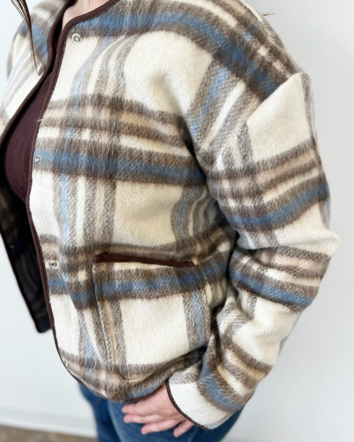 Mira Plaid Cropped CoatJacket