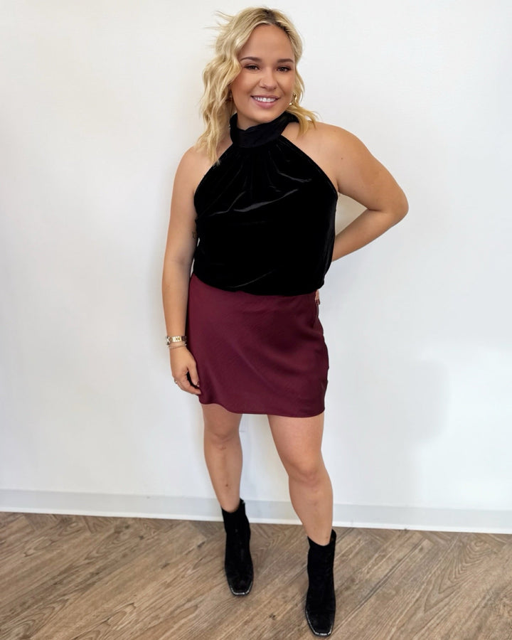 Monroe Sleeveless Velvet TopTop