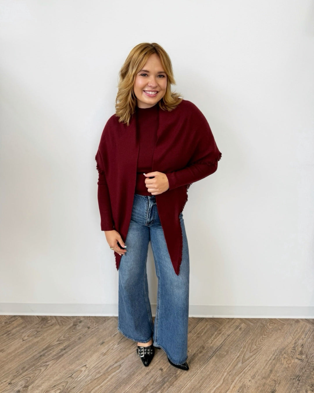 Murphy Scarf Sweaterlong sleeve knit