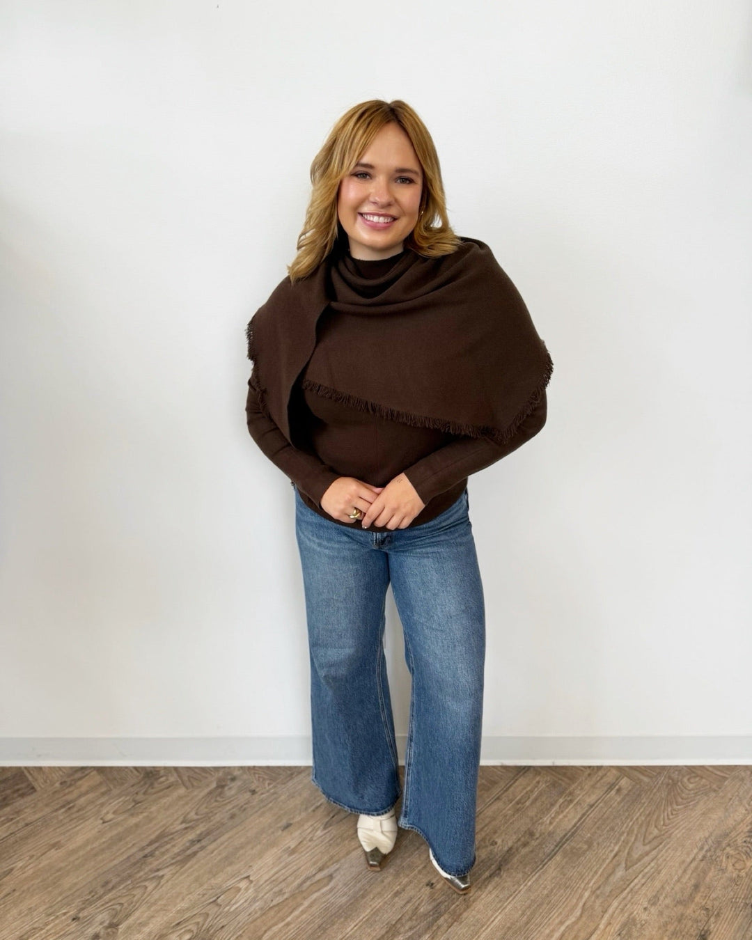 Murphy Scarf Sweaterlong sleeve knit