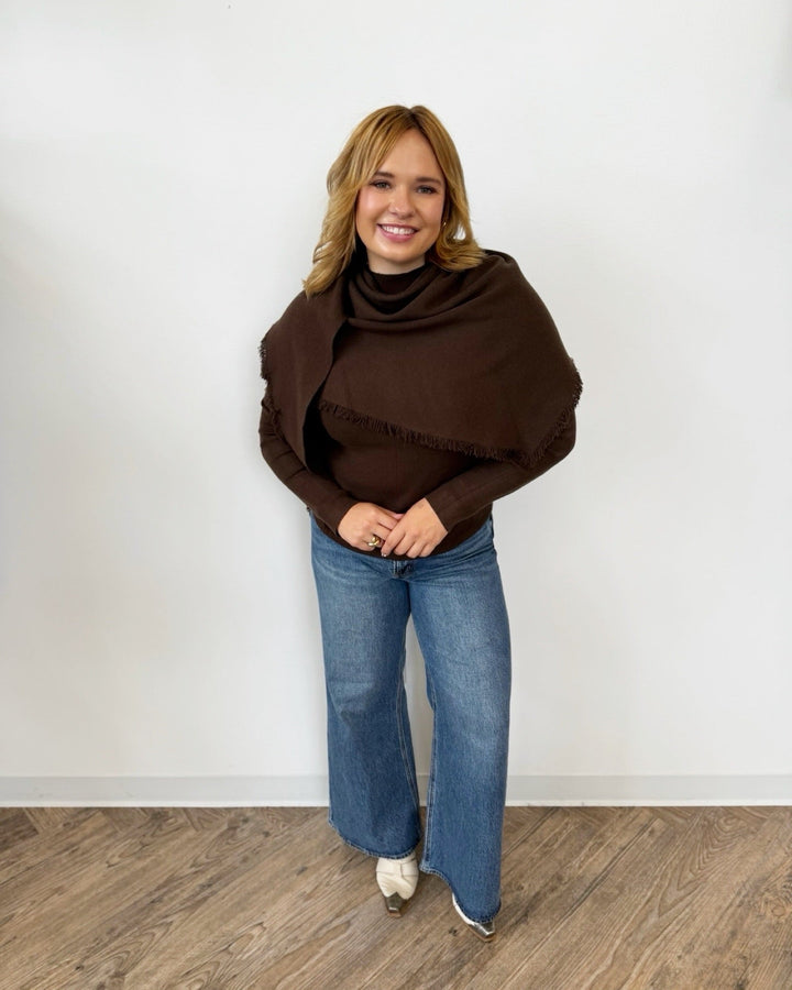 Murphy Scarf Sweaterlong sleeve knit