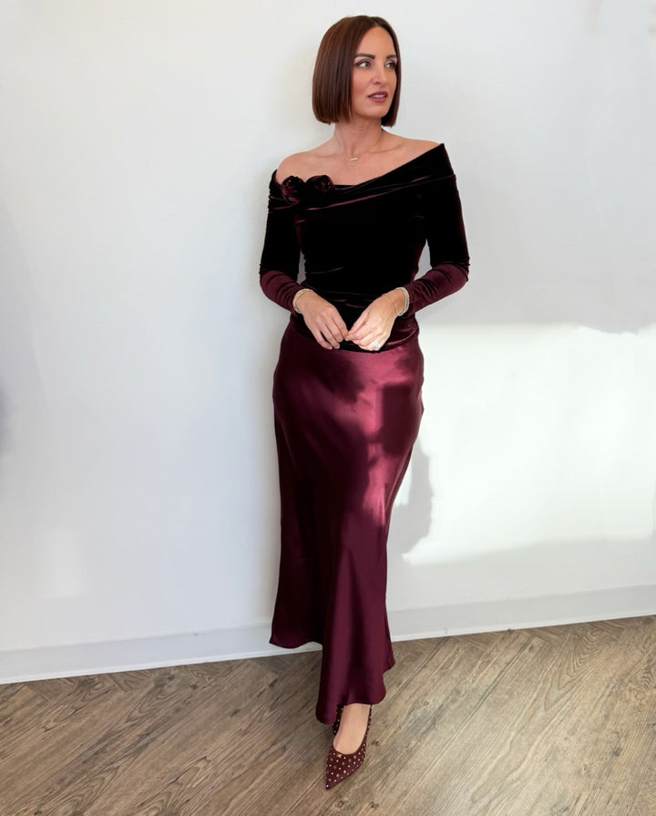 Neena Satin Slip SkirtSkirt