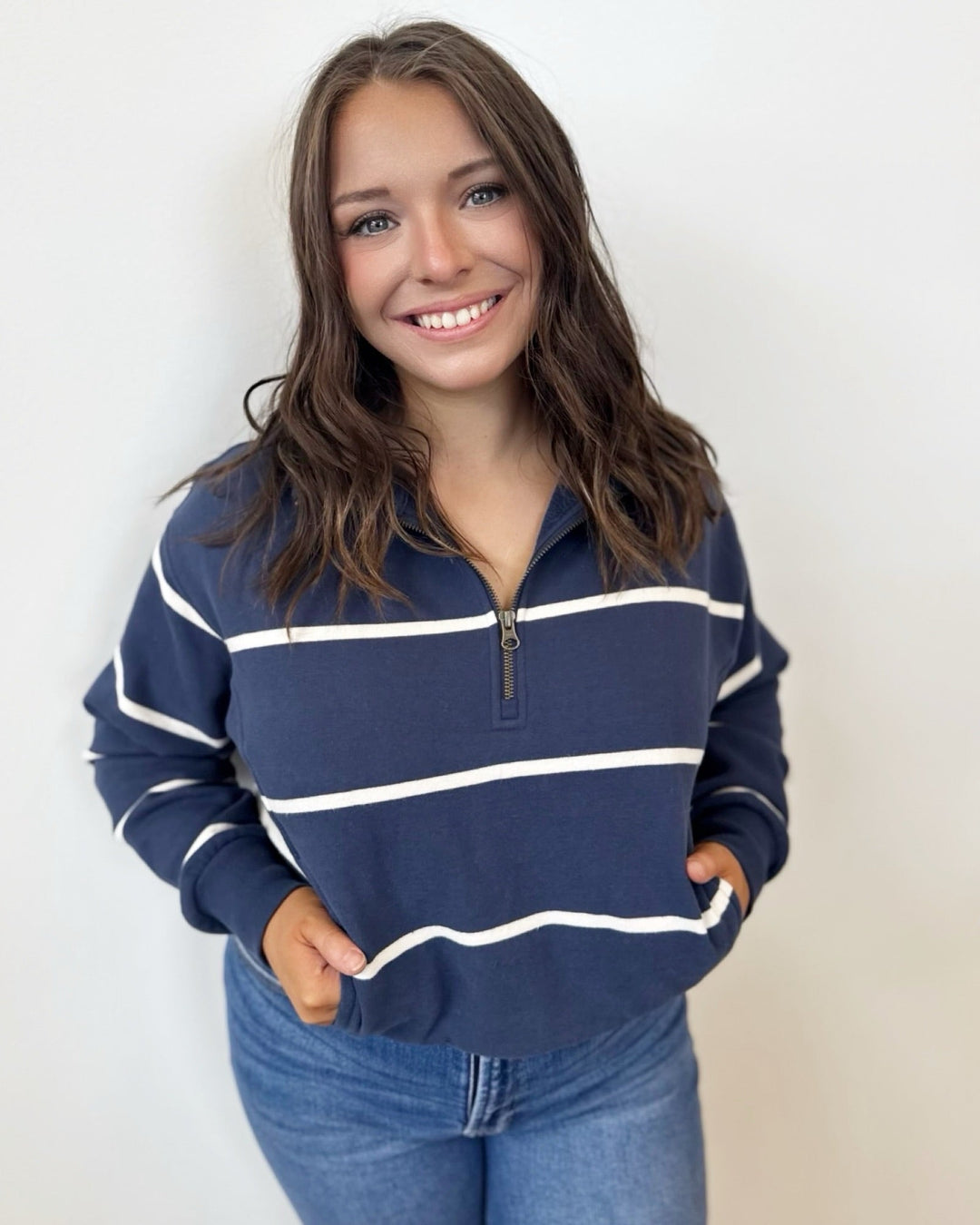 Nellie Long Sleeve Half Zip PulloverSweatshirt