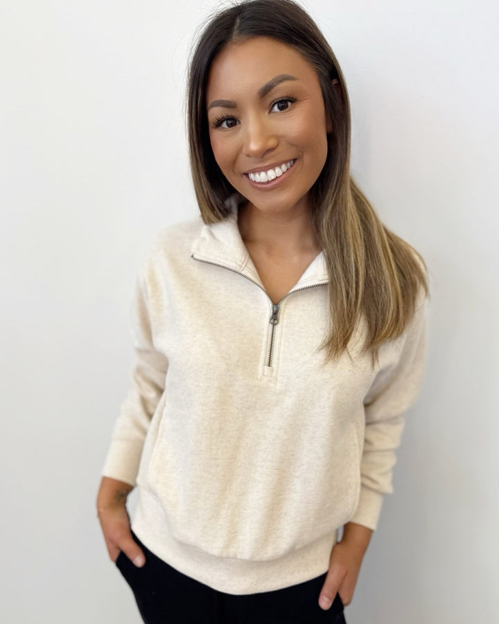 Nellie Long Sleeve Half Zip PulloverSweatshirt