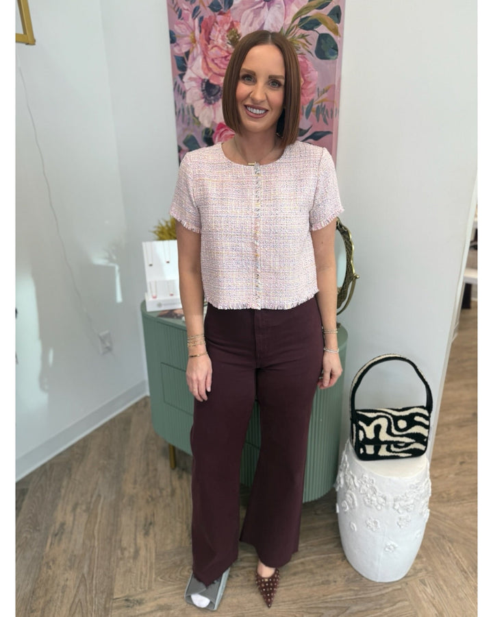 Noah Short Sleeve Tweed Topaddie