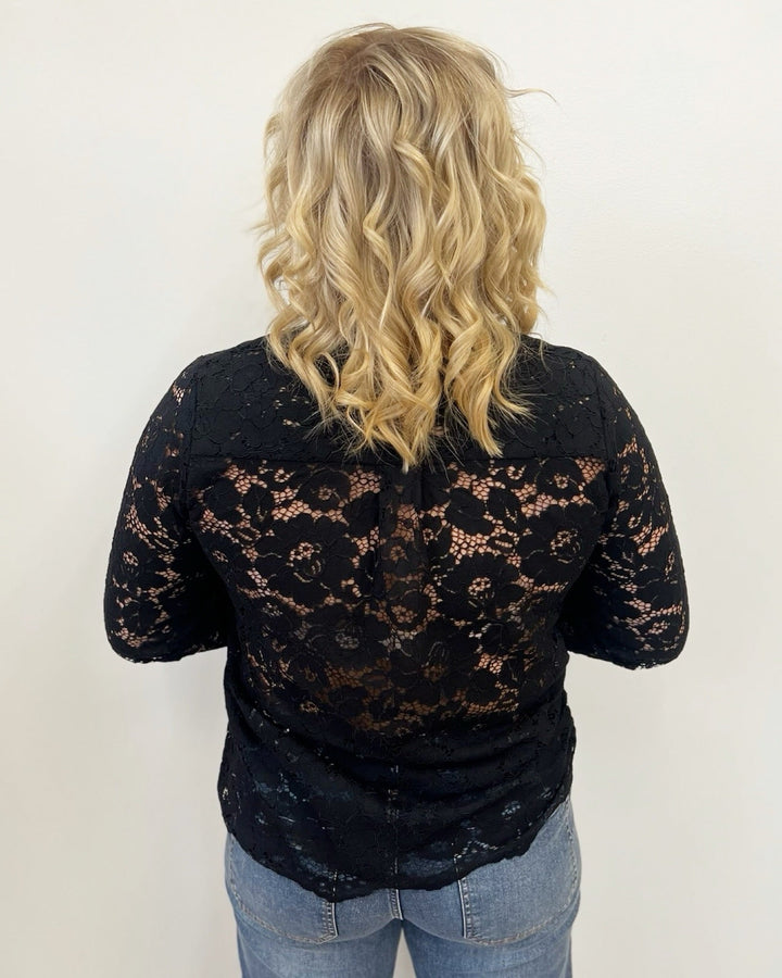 Noelle Lace Button Down Topbutton down shirt