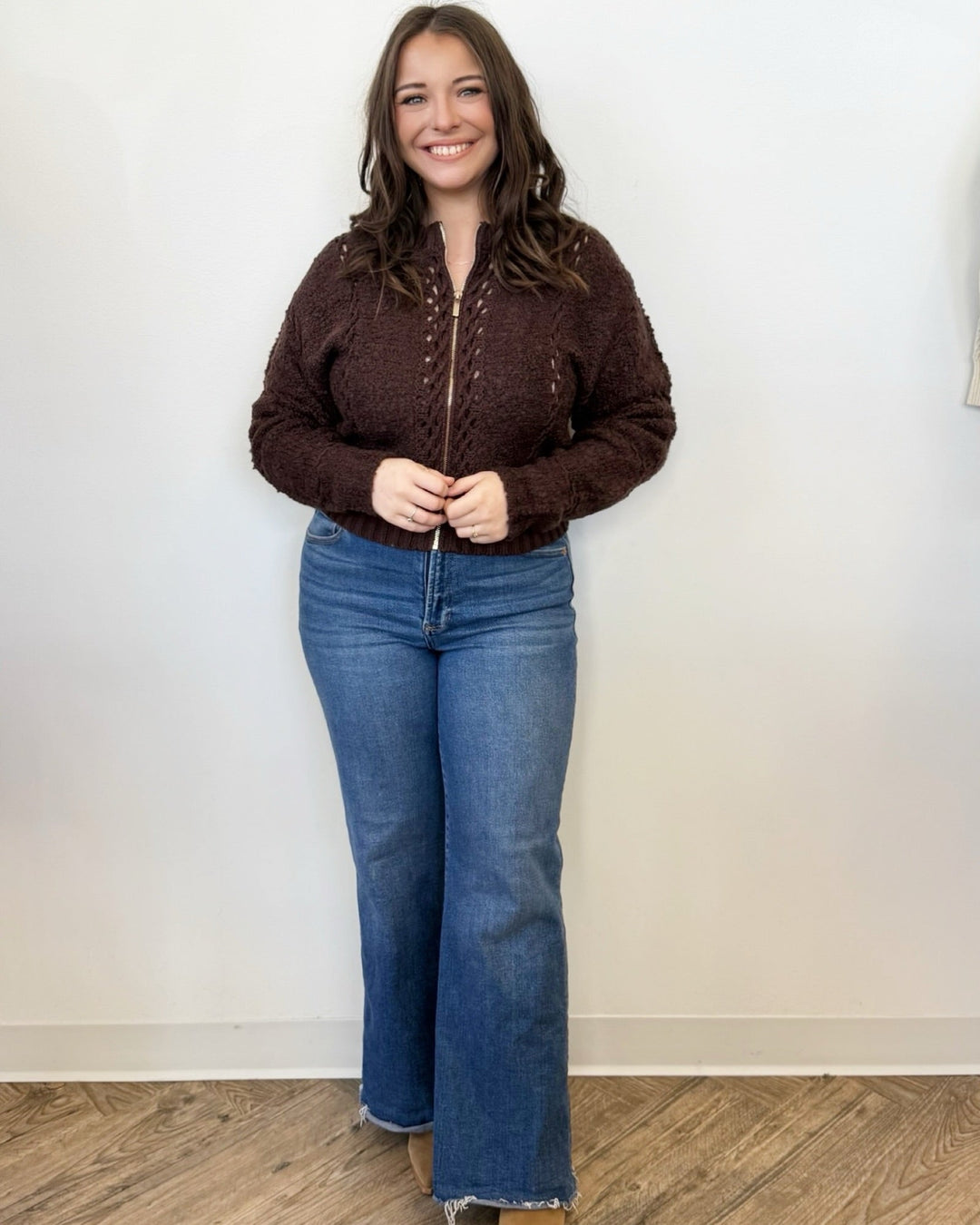 Nora Textured Zip Upzip up