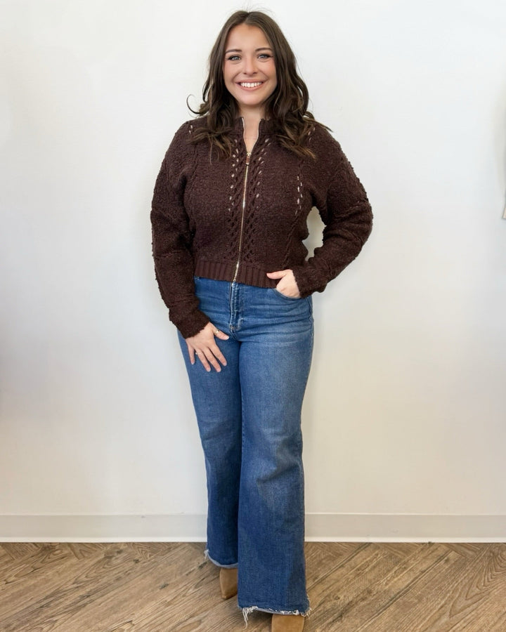 Nora Textured Zip Upzip up