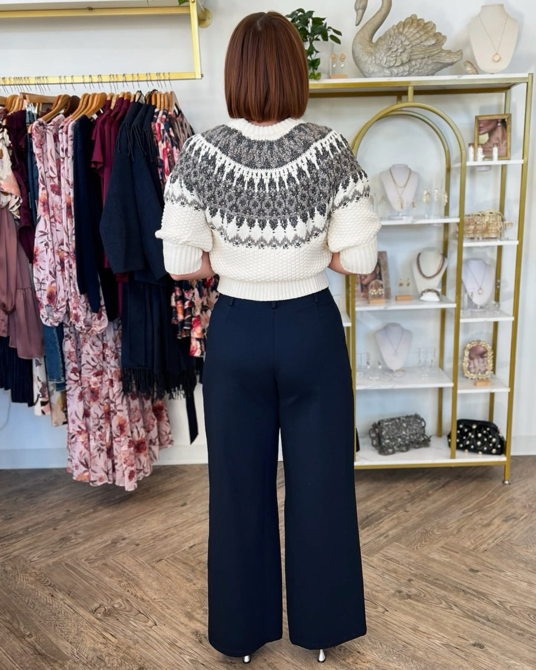 Nylah Short Sleeve Fair Isle Knit Topknits