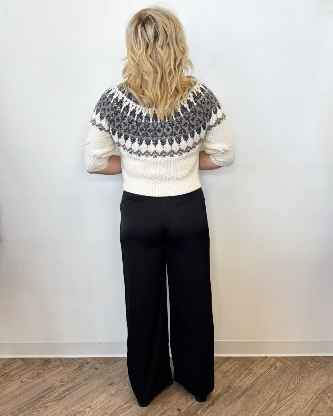 Nylah Short Sleeve Fair Isle Knit Topknits