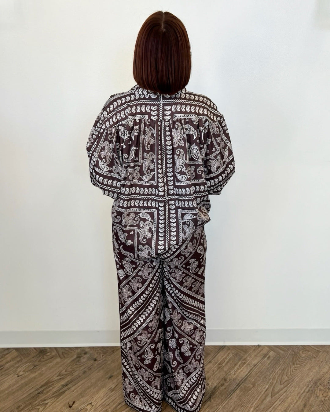 Paisley Printed Long Sleeve BlouseBlouse