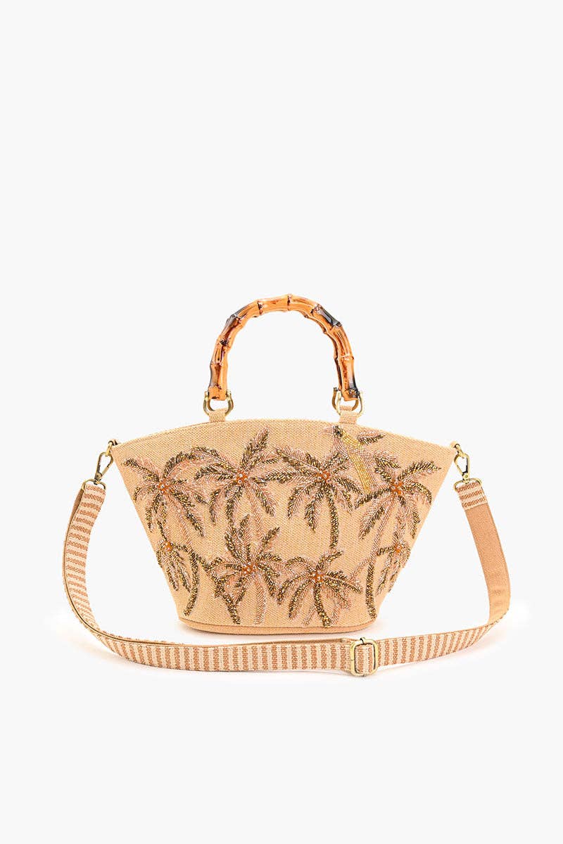 Palm Dunes Embellished Mini ToteAB24 - 1359