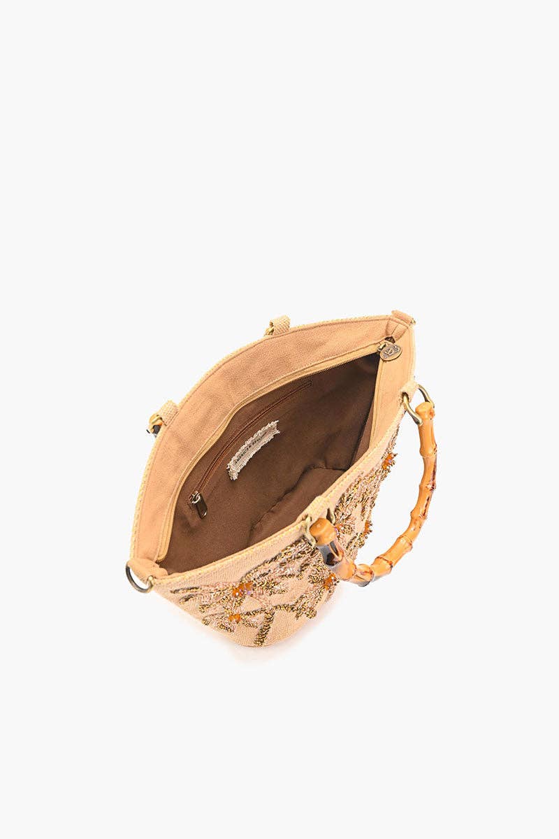 Palm Dunes Embellished Mini ToteAB24 - 1359