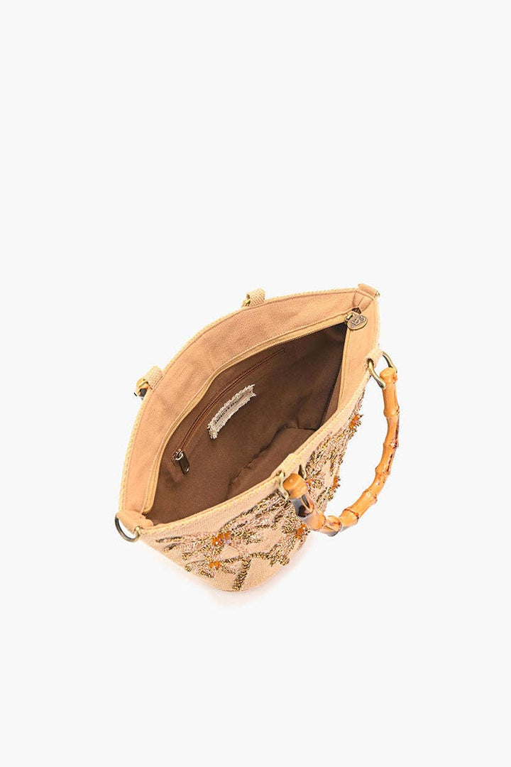 Palm Dunes Embellished Mini ToteAB24 - 1359