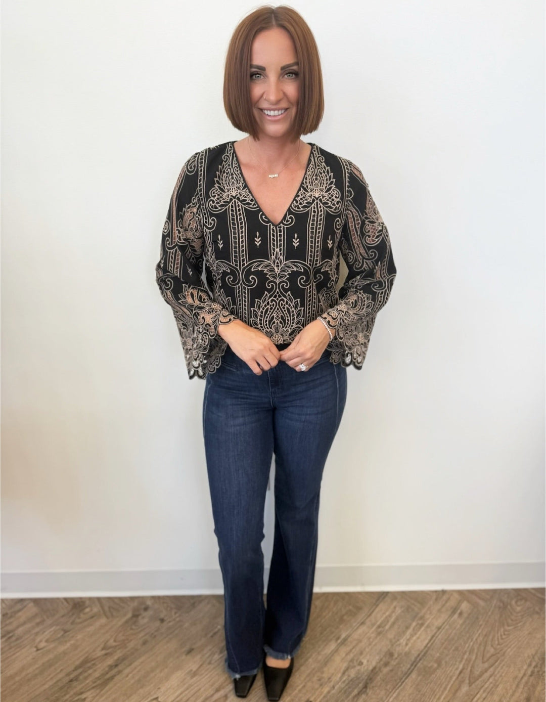 Pandora Lace Cut Out TopBlouse