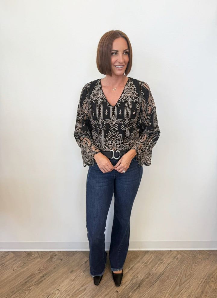 Pandora Lace Cut Out TopBlouse