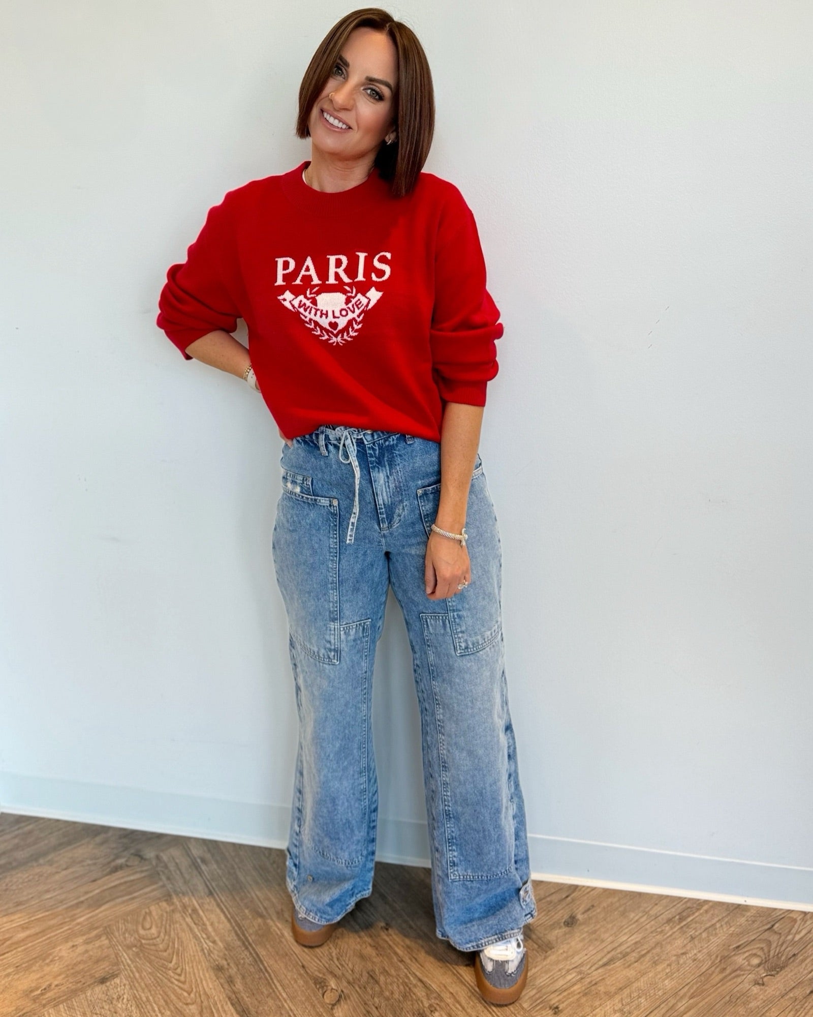 Paris Love Knit TopLong Sleeve Top