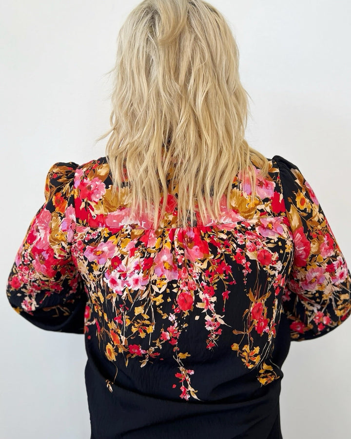 Parker Long Sleeve Blouse with Floral PrintBlouse