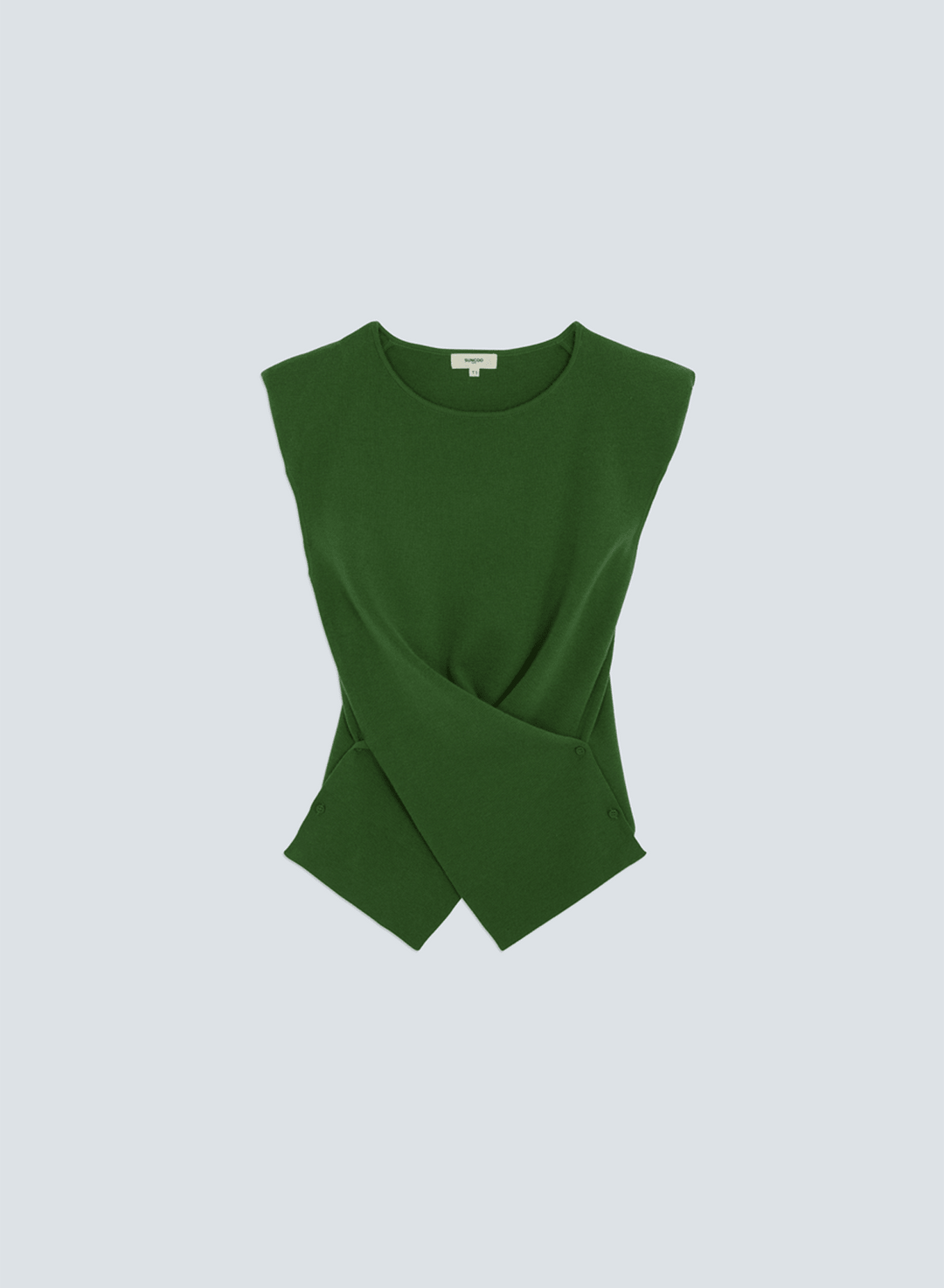 Passo Sleeveless Knit with Asymmetrical Detailsleeveless knit