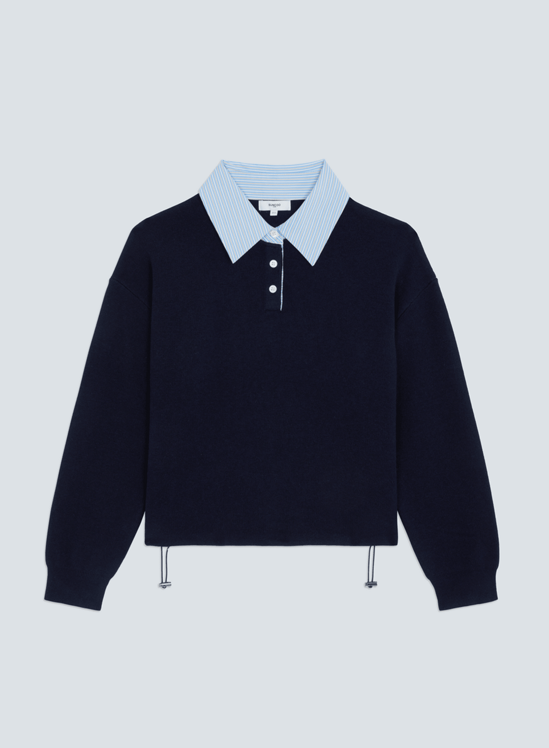 Paulin Long Sleeve Knit with Collared Necklinelong sleeve knit