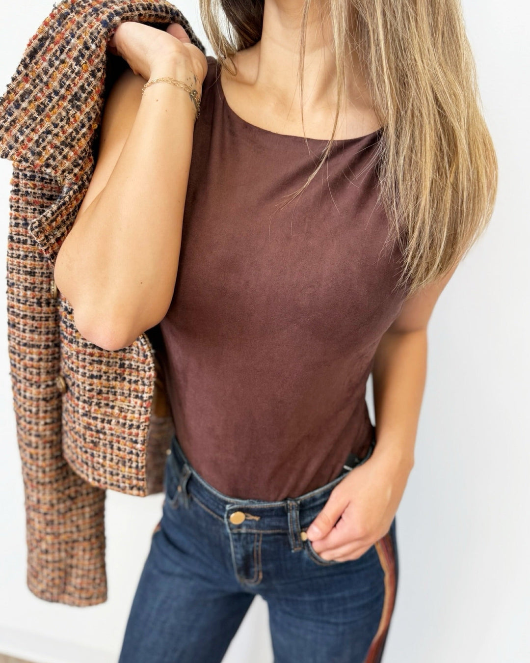 Paullie Suede BodysuitBody Suit