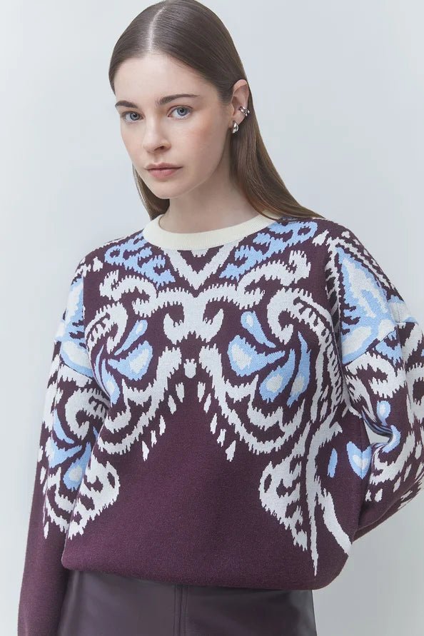 Pavaro Long Sleeve Jacquard Knitlong sleeve knit