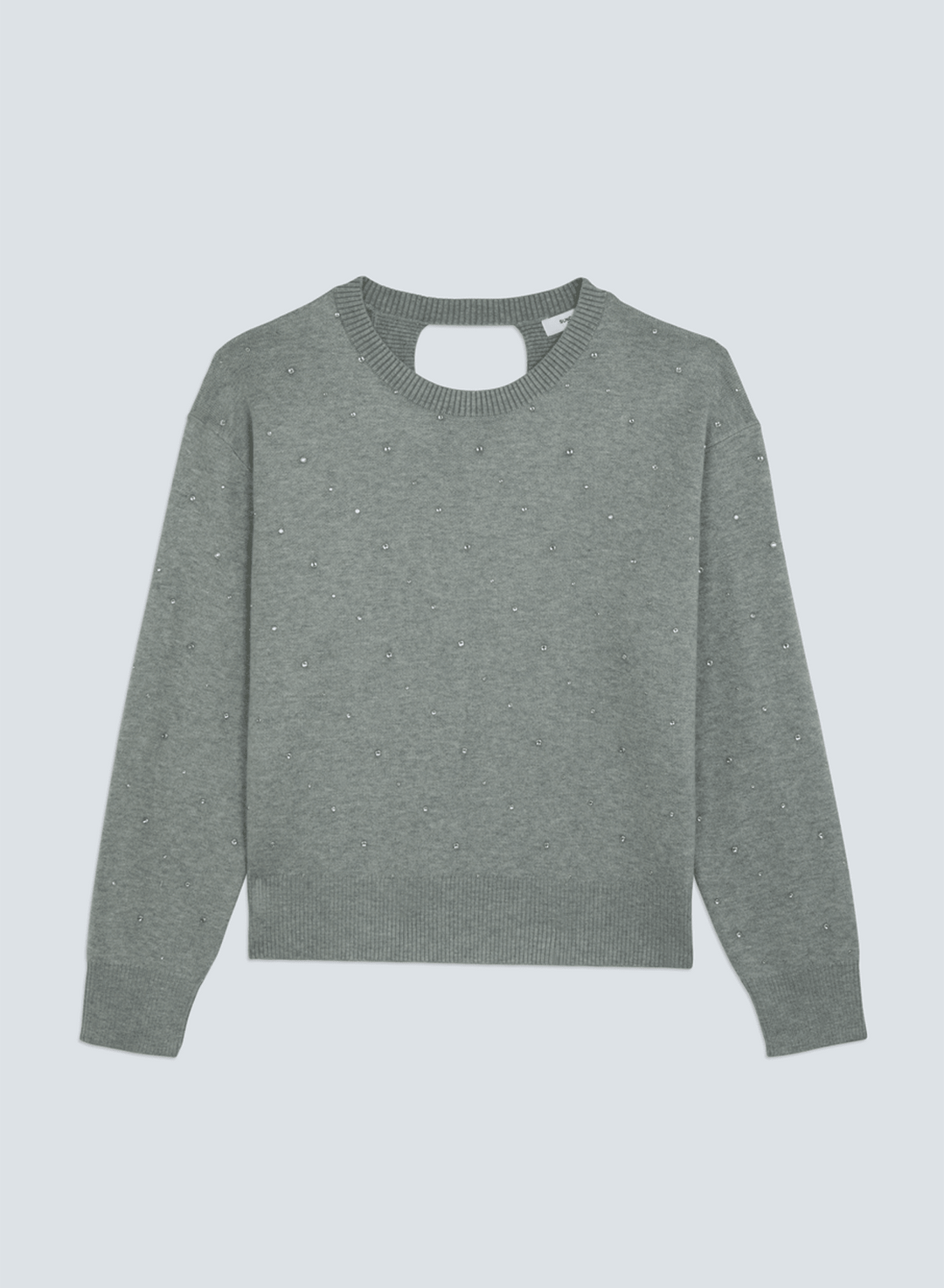 Payeti Long Sleeve Rhinestone Knit with Open Backlong sleeve knit