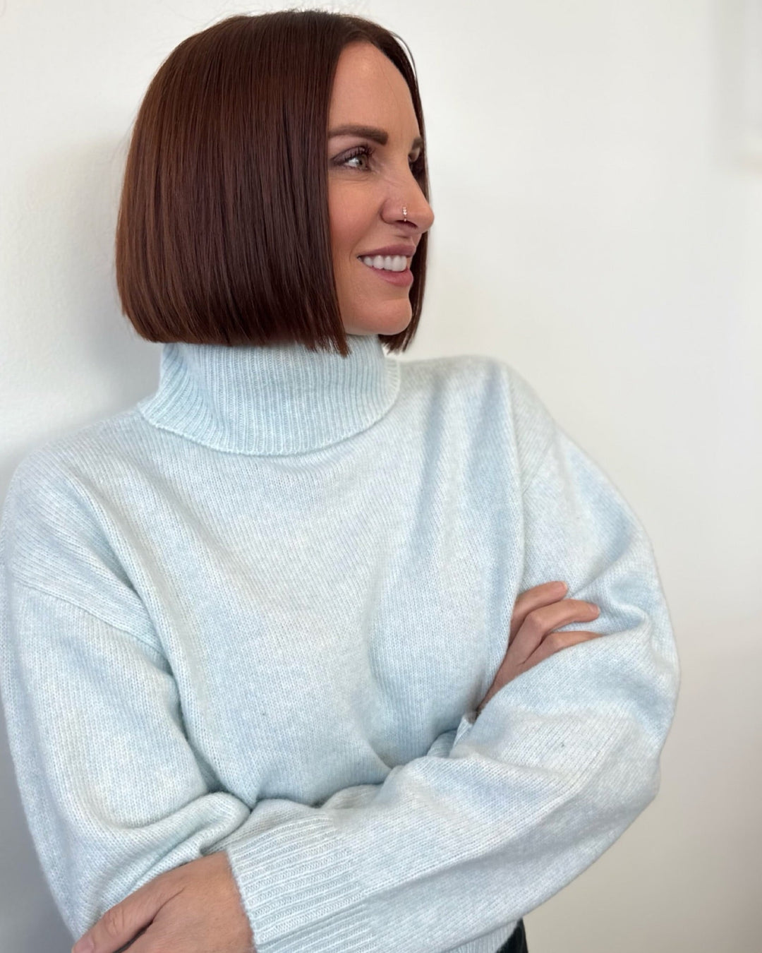 Percy Cropped Mock Neck Sweaterknit