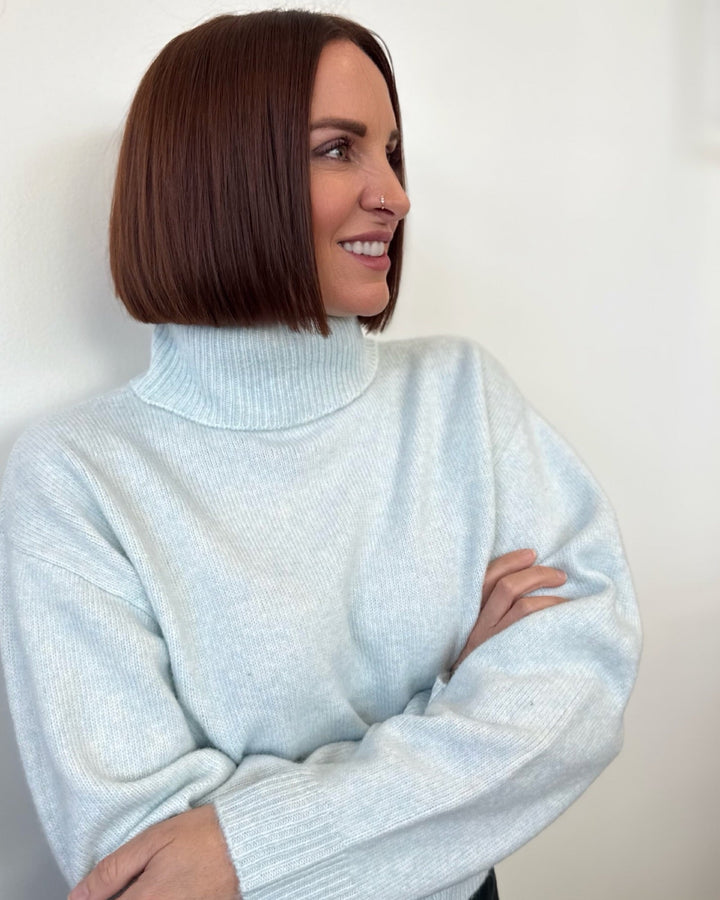 Percy Cropped Mock Neck Sweaterknit