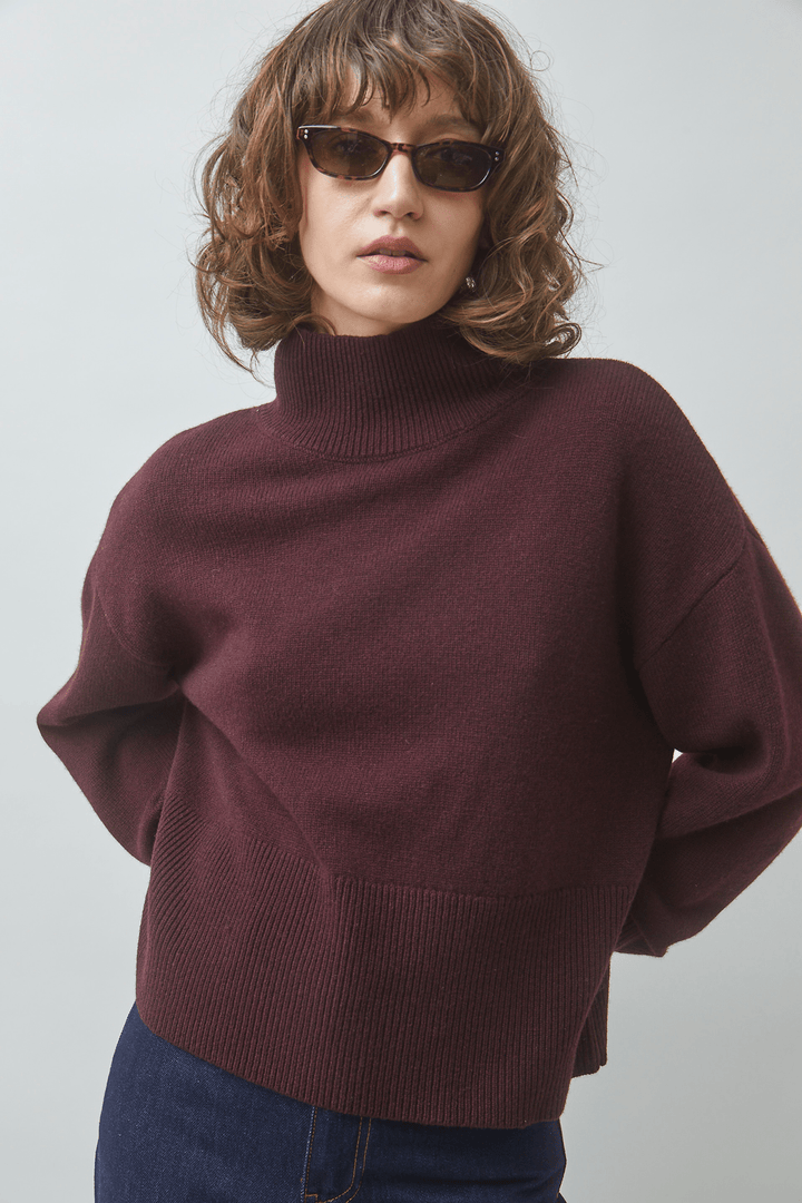 Pinto Mock Neck Pullover Knitlong sleeve knit