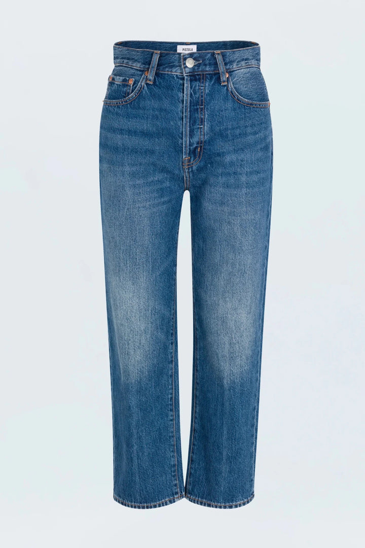 Pistola Cassie Crop Super High Rise Straight Leg Jeancropped denim